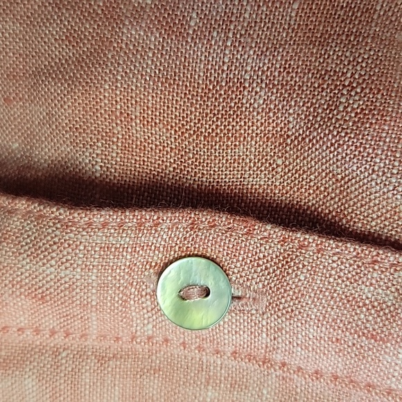 Sigrid Olsen linen button down shirt. - Picture 6 of 6